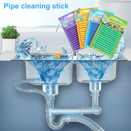 🔥👉12/set Pipe Cleaning Sticks Oil Decontamination Kitchen Toilet Bathtub Drain Cleaneer.