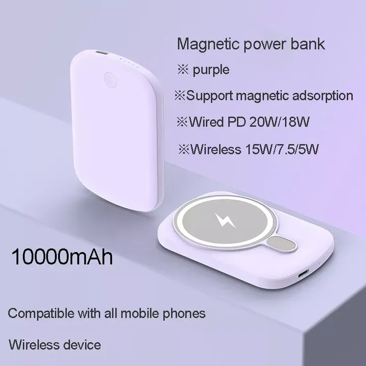 10000mAh Power Bank 15W Magnetic Wireless Charging Bank