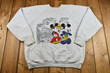 Vintage 1980s Skiing Mickey Minnie Mouse Graphic Raglan  60s New York City  Vintage Athleisure  Walt Disney  Made In Usa