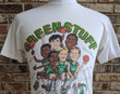 80s Vintage Boston Celtics Green Stuff Caricature T Shirt M Screen Ers  Mass State Lottery