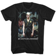 Karate Justice 4 Johnny Black Adult T shirt