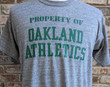 70s Vintage Oakland Athletics T Shirt  Triblend Property Of Oakland As