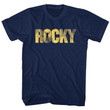 Rocky T shirtVintage Movie LogoNavy Blue Shirt Crew Neck Graphic TeesShort Sleeve T ShirtGift For Him