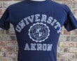 70s Vintage University Of Akron Zips T Shirt  Champion Blue Bar
