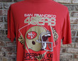 Vintage San Francisco 49ers 1990 Nfc Champions Super Bowl Xxiv T Shirt Forty Niners Champs