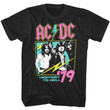 Acdc T Shirt Highway To Hell Neon Graphic Tshirt Acdc 1979 Album Concert Tour Merch Retro Rock Band Vintage Style Top