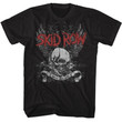 S Row Skull And Wings Black Adult T shirt