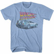 Back To The Future Future Light Blue Heather Adult T shirt