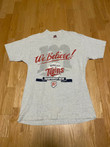 Vintage Minnesota Twins 1991 We Believe Gray Short Sleeve T Shirt