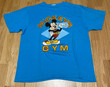 Vintage Mickey Mouse Mickeys Gym Blue Single Stitch Short Sleeve T Shirt Made In Usa