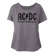 Acdc Back In Black Heather Dolman T shirt