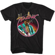 Jimi Hendrix Neon Black Adult T shirt