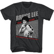 Bruce Lee Bruce Lee Symbol Black Heather Adult T shirt