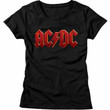 Acdc Distressed Red Black T shirt
