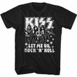Kiss Let Me Go Black Adult T shirt