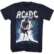 Acdc Navy Adult T shirt