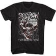 S Row Skull Chain Black Adult T shirt