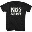 Kiss Bw Kiss Army Black Adult Classic T shirt