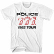 The Police 1982 Tour Adult T shirt
