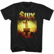 Styx Creepy Ferry Black Adult T shirt