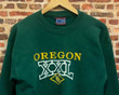 Vintage 90s Oregon Ducks s All Embroidered Crewneck