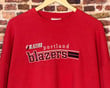 Vintage 90s Portland Trail Blazers 2 Classic Embroidered Pullover Crewneck Rare Made By Logo Athletic