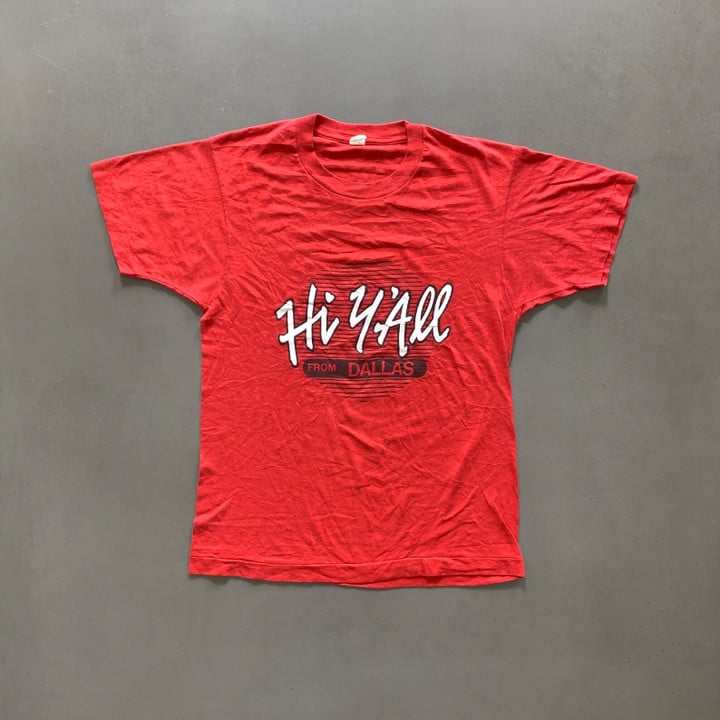 Vintage 1980s Dallas Red T shirt