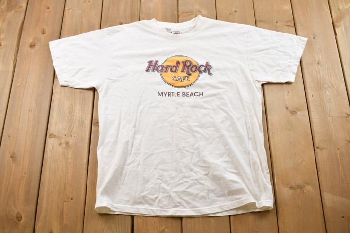 Vintage 1990s Hard Rock Caf Myrtle Beach T shirt  80s  90s  Streetwear Fashion  Made In Usa  Vacation Tee  Travel Tourism