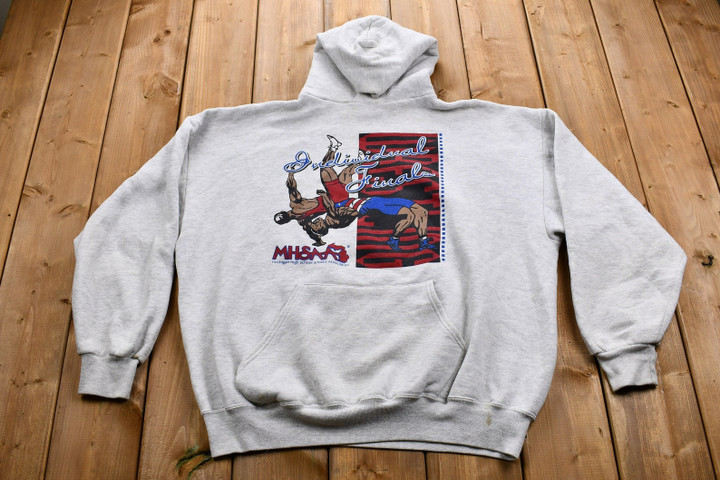 Vintage 1990s Michigan High School Athletic Association Wrestling  Vintage Sweater  Graphic  90s  Athletic Pull Over