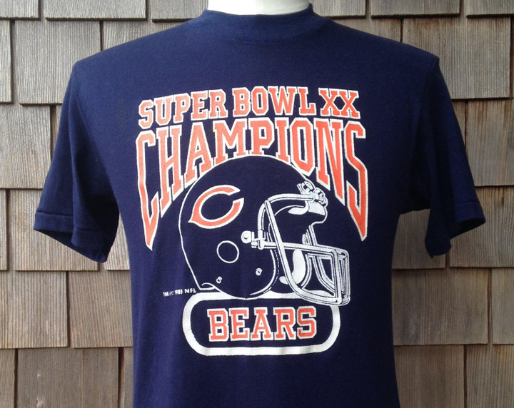 80s Vintage Chicago Bears Super Bowl Xx Champions T Shirt 1985 1986 Champs