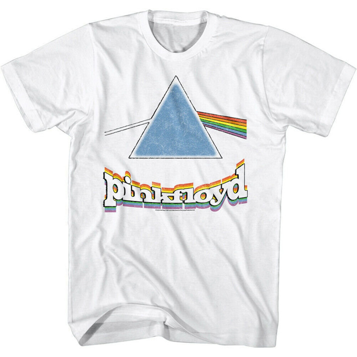 Pink Floyd T shirt Dsotm Retro Prism T Vintage Concert T Shirt S Graphic Tees Cool Artistic Gift For Best Friend