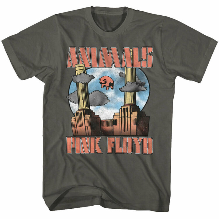 Pink Floyd T shirt Animals Floating Pig Charcoal S Shirt 70s Tour T Shirt Vintage Rock T Shirt Gift For Brother Pink Floyd Tee