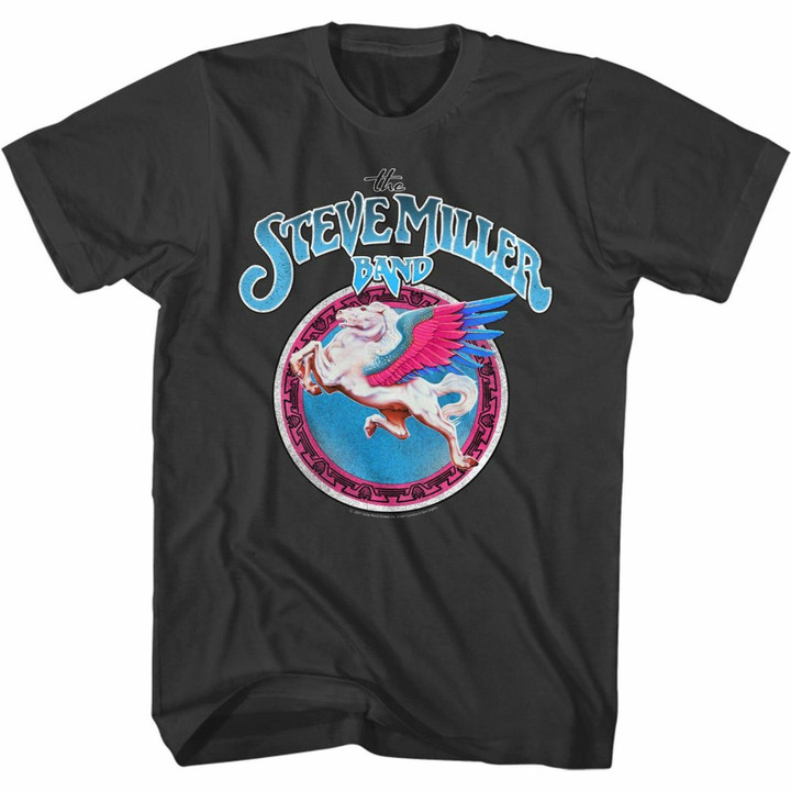 Steve Miller Band Circle Pegasus Smoke Adult T shirt