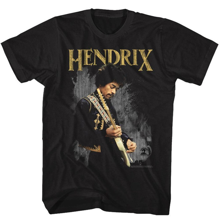 Jimi Hendrix Black Adult T shirt