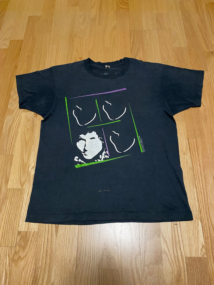 Vintage Bob Dylan 89 Never Ending Tour Black Short Sleeve Single Stitch T Shirt Made In Usa