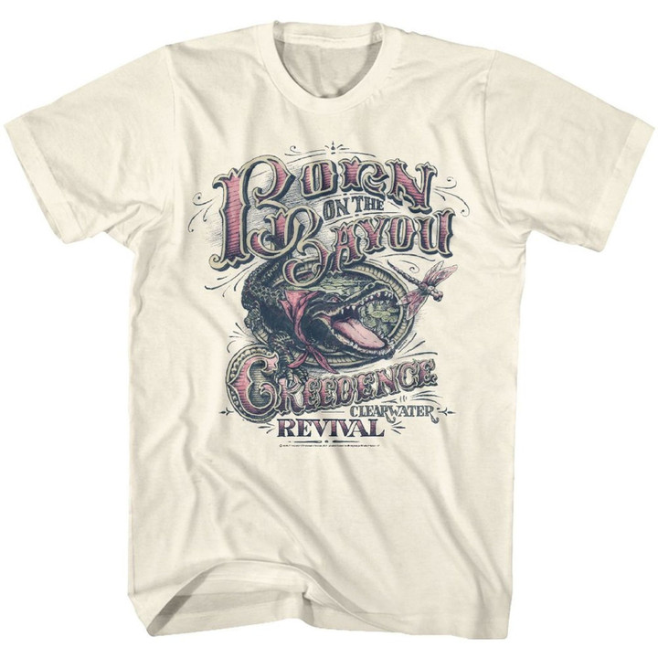 Creedence Clearwater Revival Born On The Bayou Natural Adult T shirt