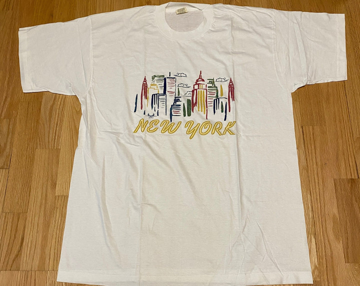 Vintage New York City Sky Line Single Stitch T Shirt