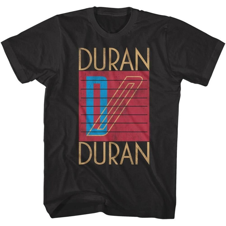 Duran Duran T shirt Black T Logo Art 80s Pop Rock Band Album Concert Tour Merch Graphic Tees Artistic Gift For Him Friend