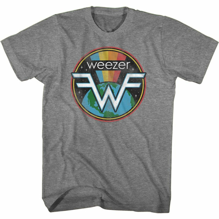 Weezer Space Weez Graphite Heather Adult T shirt