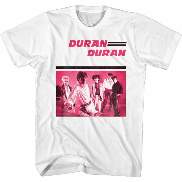 Duran Duran Pink Duran Adult T shirt