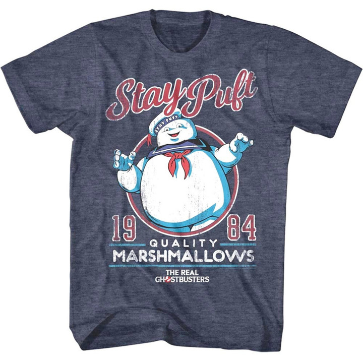 Ghostbusters T shirtStay Puft Marshmallow Man 1984Navy Blue Shirt80s Retro ShirtsVintage Adult ClothingGift For Brother