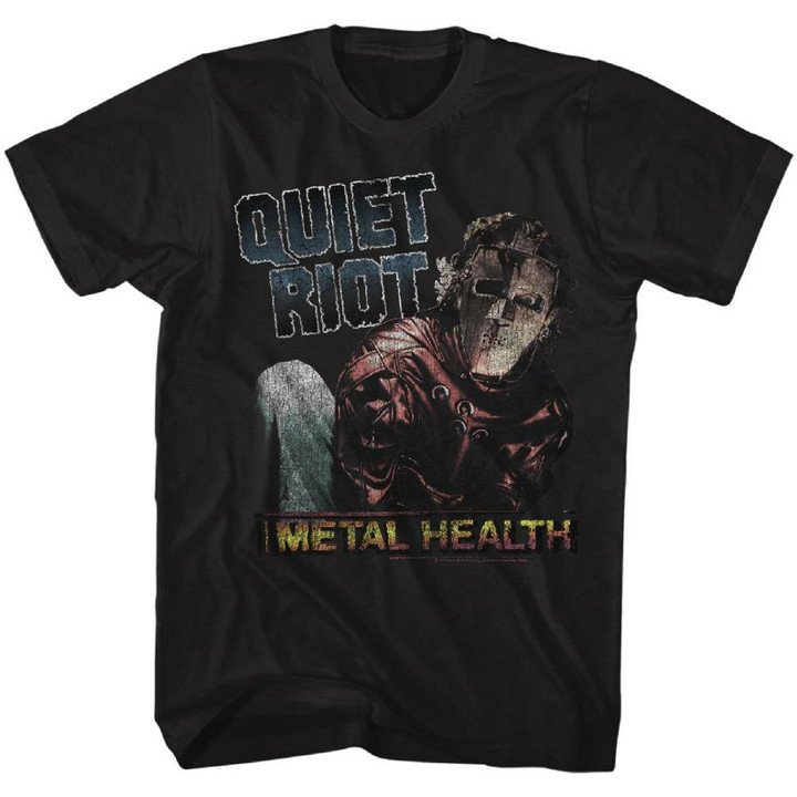 Quiet Riot Metal Health Black Adult T shirt