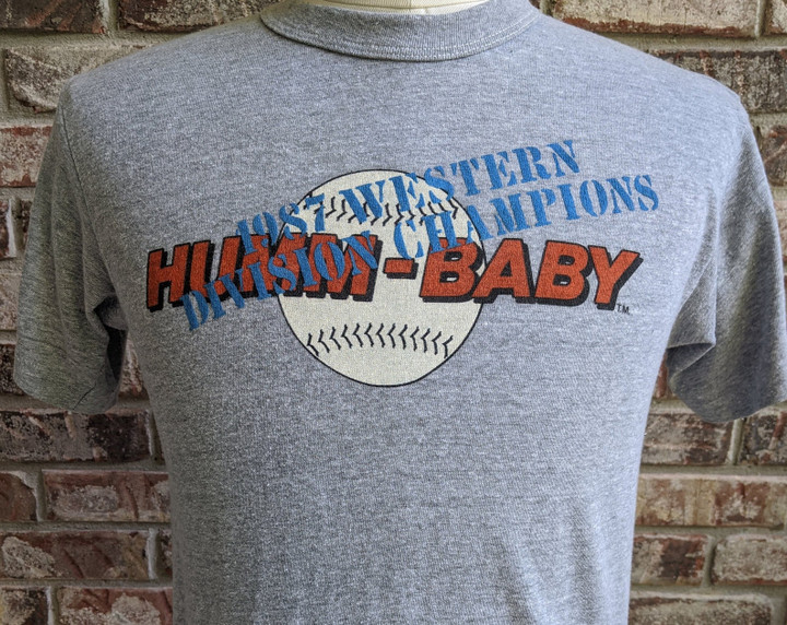 Rare Vintage San Francisco Giants Humm Baby 1987 Western Division Champions T Shirt Champs