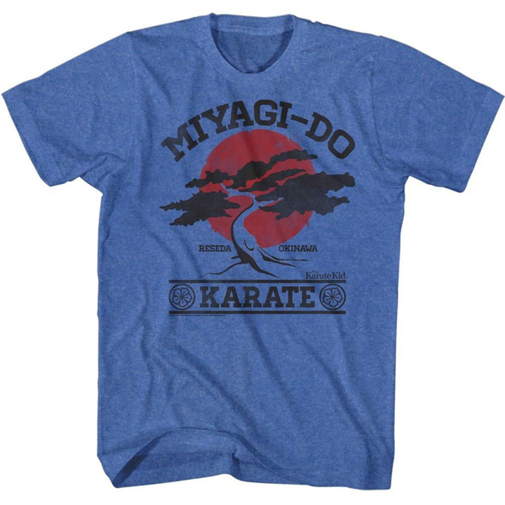 Karate Miyagi Do It Again Royal Heather Adult T shirt