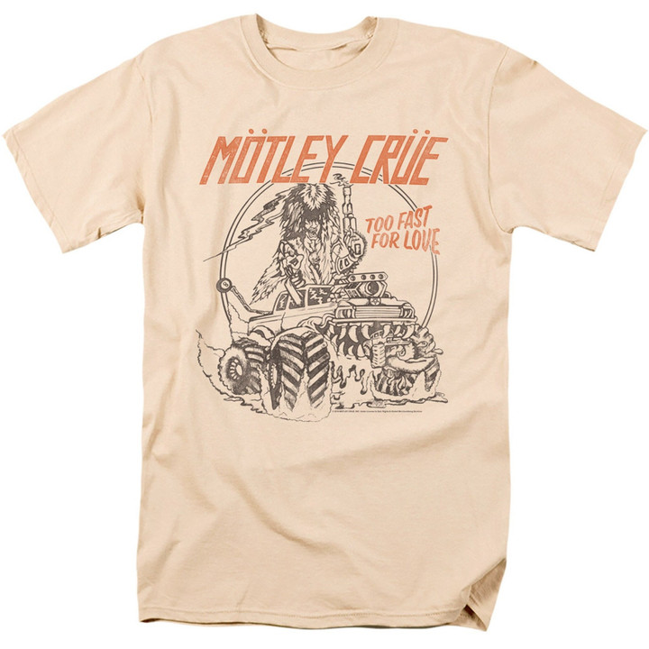Motley Crue Too Fast For Love Adult 181 Classic T shirt Cream