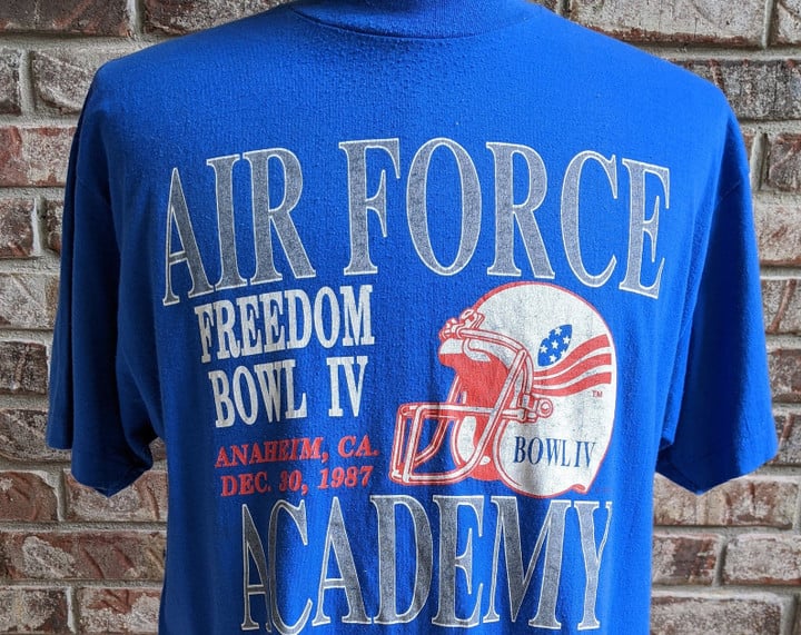 Vintage Air Force Academy 1987 Freedom Bowl T Shirt Afa Football