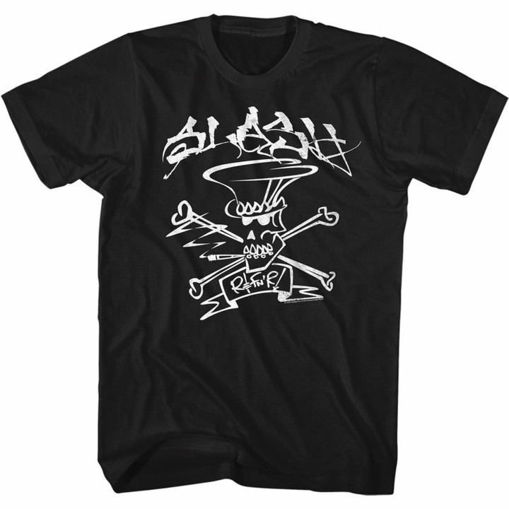 Slash Guns N Roses Slash Black Adult T shirt
