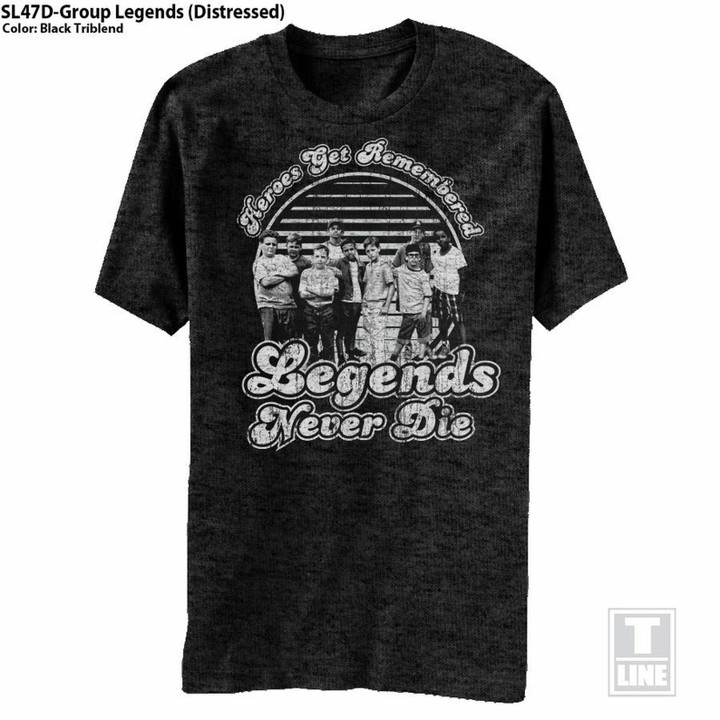 The Sandlot Group Legends Distressed Black Heather Adult T shirt