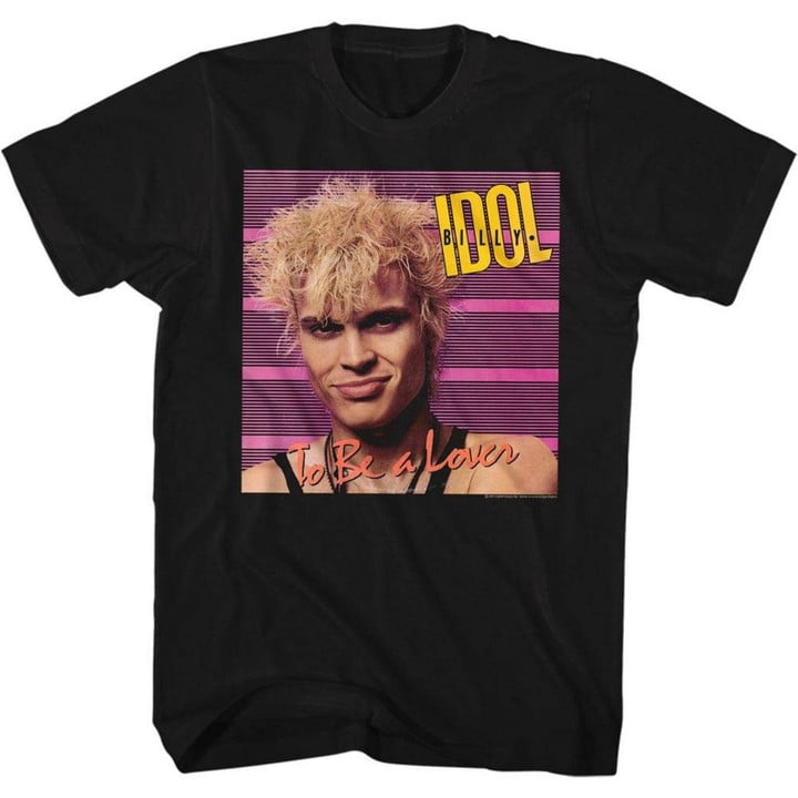 Billy Idol To Be A Lover Black Adult T shirt
