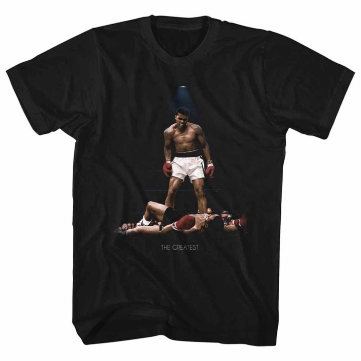 Muhammad Ali All Over Again Reg Black Adult T shirt